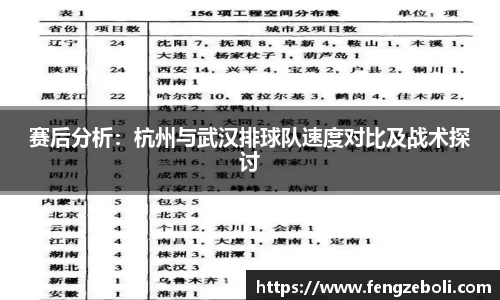 赛后分析：杭州与武汉排球队速度对比及战术探讨